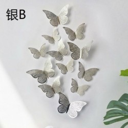 Arany_B - 3D barkácsoló pillangó falmatrica PVC szoba művészeti matrica lakberendezési dekoráció kivehető