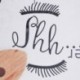 Nincs szín - Black Shh szempilla vinyl art falimatrica kislányok otthoni szoba ajtó matrica dekoráció