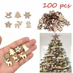 100db Mini Vegyes fa dísz - Karácsonyfa - Száncsengő - Hintaló - Rénszarvas - Hópehely - Karácsonyi dekoráció