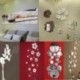 * 13 Ezüst toll - Kivehető tükör matrica művészeti falfestmény matricák otthoni szoba DIY dekoráció dekoráció