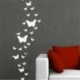 * 10 White Leave Love - Kivehető tükör matrica művészeti falfestmény matricák otthoni szoba DIY dekoráció dekoráció
