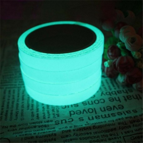 Kék Zöld (1cmx3m) - Glow In The Dark Luminous Fluorescent Night öntapadó szalag biztonsági matrica JP