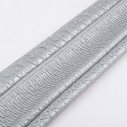 Ezüst - 2,3 m-es fali matrica 3D öntapadó vízálló virágos szegély otthoni ház dekoráció AU