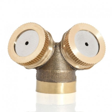 2 lyuk - Lyuk Sárgaréz Spray ködösítő fúvóka Sprinkler Head Garden Farm öntözőrendszer 1PC