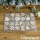 12db 13x6cm-es Rénszarvas - Karácsonyfa alakú fa dísz - Karácsonyi dekoráció