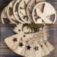 12db 13x6cm-es Rénszarvas - Karácsonyfa alakú fa dísz - Karácsonyi dekoráció