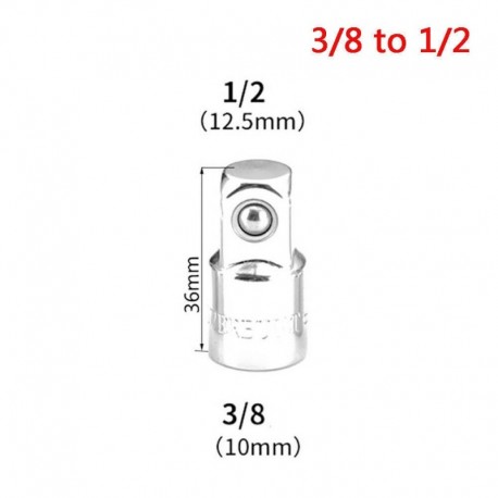 3/8-tól 1/2-ig - 1/4 &quot 3/8&quot  3/8 &quot 1/2&quot  hüvely-hüvely meghajtó dugókulcs átalakító ütközésadapter