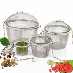Nincs szín - Teagömb fűszer gyógynövényes szűrő háló infúziós szűrő diffúzor rozsdamentes acél klip