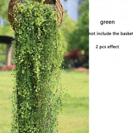 Zöld - Mesterségesen lógó borostyánfüzér növények szőlő hamis lombozat virág wisteria Home USA