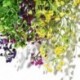 Lila - Mesterségesen lógó borostyánfüzér növények szőlő hamis lombozat virág wisteria Home USA