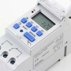 Nincs szín - Digitális LCD DIN programozható heti sínidőzítő AC 220V 16A időrelé kapcsoló USA