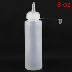 250ml-8oz - 8-32oz átlátszó műanyag préselő palackfűszer-adagoló Ketchup mustármártás JP