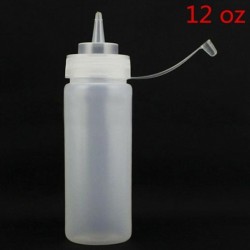 350ml-12oz - 8-32oz átlátszó műanyag préselő palackfűszer-adagoló Ketchup mustármártás JP