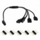 1-től 2-ig - 4 tűs RGB LED-elosztó csatlakozó kábelhuzal csatlakozó adapter az 5050 3528 Led szalaghoz