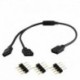 1-től 2-ig - 4 tűs RGB LED-elosztó csatlakozó kábelhuzal csatlakozó adapter az 5050 3528 Led szalaghoz
