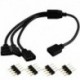 1-től 4-ig - 4 tűs RGB LED-elosztó csatlakozó kábel huzaladapter dugó az 5050 3528 Led szalaghoz
