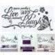 Nincs szín - Live Laugh Love Quotes Butterfly Wall Stickers Art Room Decal Home Room Decor JP