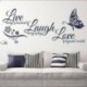Nincs szín - Live Laugh Love Quotes Butterfly Wall Stickers Art Room Decal Home Room Decor JP