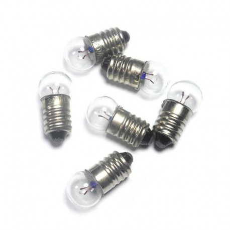 5db - 5/10 / 20db E10 2.5V 0.3A csavaros lámpa elektromos izzó fizikai kísérlethez