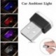 fehér - Univerzális RGB USB LED Mini vezeték nélküli autó belső világítási légköri fény