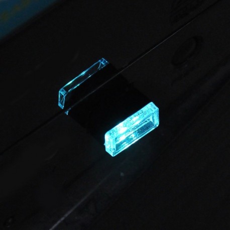 Jégkék - Univerzális RGB USB LED Mini vezeték nélküli autó belső világítási légköri fény