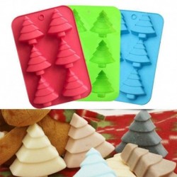 6 adagos Karácsonyfa mintás szilikon csokoládéforma - fondant forma