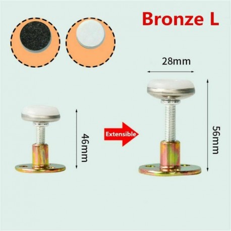 L (bronz) - Állítható menetes ágykeret rázkódásgátló eszköz éjjeli fékvédő UK