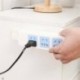 Nincs szín - Varrat nélküli lyukasztás nélküli mágikus dugószalag rögzítő matricatartó Power Strip ragacsos
