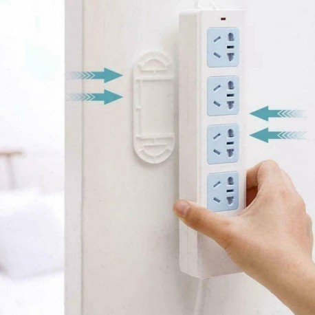 Nincs szín - Patch panel tartó matrica Falra szerelhető aljzat Nincs nyom nélkül Ragasztó lyukasztó horog