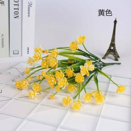 Sárga - Mesterséges Gypsophila virágcsokor hamis növény otthoni esküvői party irodai dekoráció!