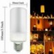 Piros - 4 üzemmód E27 LED villogó láng lámpa izzó égő tűzhatás gyertya izzó fény !!