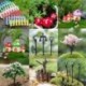 1PC vízkút - Figura miniatűr kézműves növény cserepes tündér babaház dekor kerti dísz DIY CA