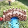 1db sárga tégla híd - Figura miniatűr kézműves növény cserepes tündér babaház dekor kerti dísz DIY CA