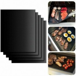 Fekete - 44cm x 33cm-es - Tapadásmentes grill sütőlap - BBQ - Kerti sütögetéshez - H6I7