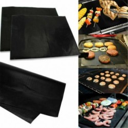 2db Fekete - 44cm x 33cm-es - Tapadásmentes grill sütőlap - BBQ - Kerti sütögetéshez
