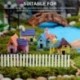 Kávé - Miniatűr tündérkert fa kerítés babaház terrárium barkács kiegészítők dekoráció USA