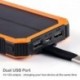 Kék - 50000mAh Solar Power Bank vízálló 2 USB LED akkumulátor töltő mobiltelefonhoz