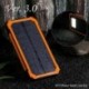 Fekete - 50000mAh Solar Power Bank vízálló 2 USB LED akkumulátor töltő mobiltelefonhoz