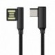 * A-2M (Micro USB) - 90 fokos derékszögű L típusú C / Android / Micro USB adatszinkron gyors töltőkábel