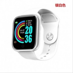 Ezüst   fekete - Smart Watch Y68 vízálló pulzusmérő fitnesz karszalag Android IOS-hoz