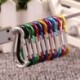 5db - 20x D-gyűrűs kulccsal ellátott alumínium karabiner kulcstartó lánc rögzítő kampós klip karabiner kemping