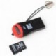 Nincs szín - 2PCS nagysebességű USB 2.0 Micro SD SDHC TF memóriakártya-olvasó mini adapter fekete