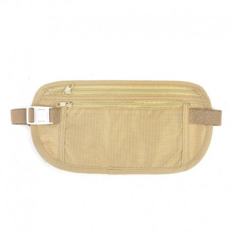 Khaki - TÖRTÉNIK PÉNZ UTAZÁSI BŐRÖV ÖSSZEKÖTŐ PASSPORT WALLET POUCH BUM BAG BIZTONSÁG