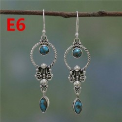 * E6 (hossza 5cm) - Női ametiszt holdkő opál rubin topáz dangle csepp fülbevaló kampós ékszerek