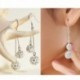 Nincs szín - Női divat ezüstözött kristály fülbevaló ékszer kampós fülbevaló ajándék