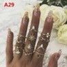 A29-12Pcs / készlet - 12db ezüst / arany Boho verem sima csülök felett Midi ujj gyűrűk készlet ajándék