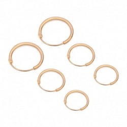 * 17 Arany 3 pár (10mm / 12mm / 15m ... - Nagy kerek női karika fülbevalók medál varázsa ezüst arany ékszerek ajándék