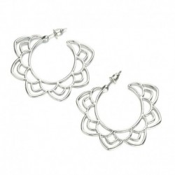 * 20 Ezüst (4,8 cm) - Nagy kerek női karika fülbevalók medál varázsa ezüst arany ékszerek ajándék esküvő