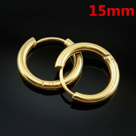 * 30 Arany 15mm - Nagy kerek női karika fülbevalók medál varázsa ezüst arany ékszerek ajándék esküvő