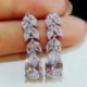 Nincs szín - 925 Sterling Silver Round Dangle Stone Stud fülbevaló női ékszer ajándék Egyesült Királyságban